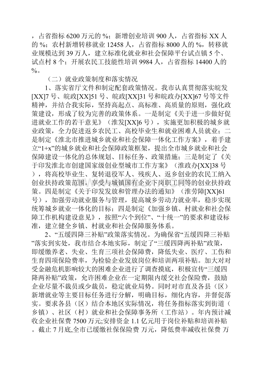 关于市就业工作自查情况的报告范本.docx_第3页