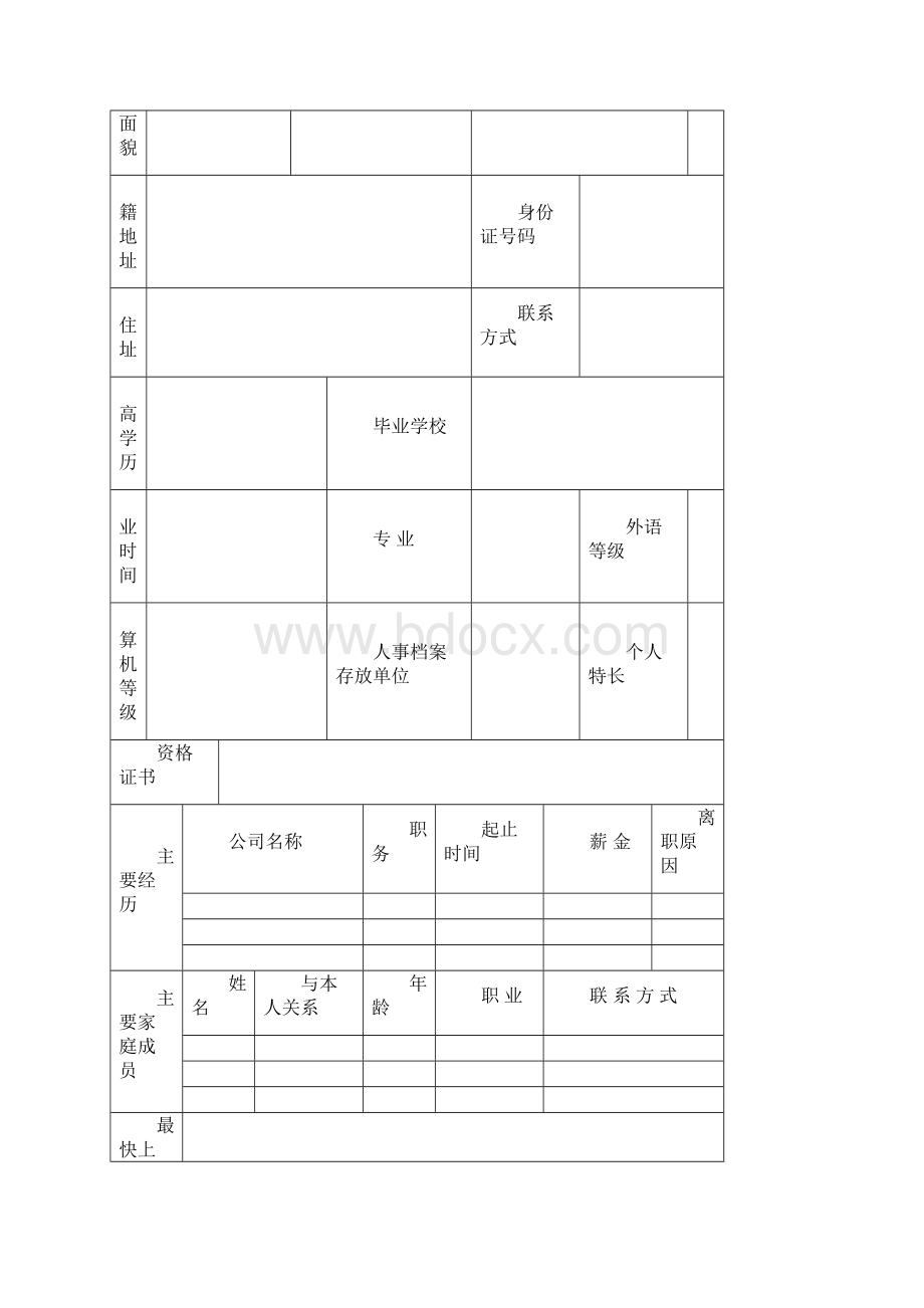 办公常用表格大全上.docx_第2页