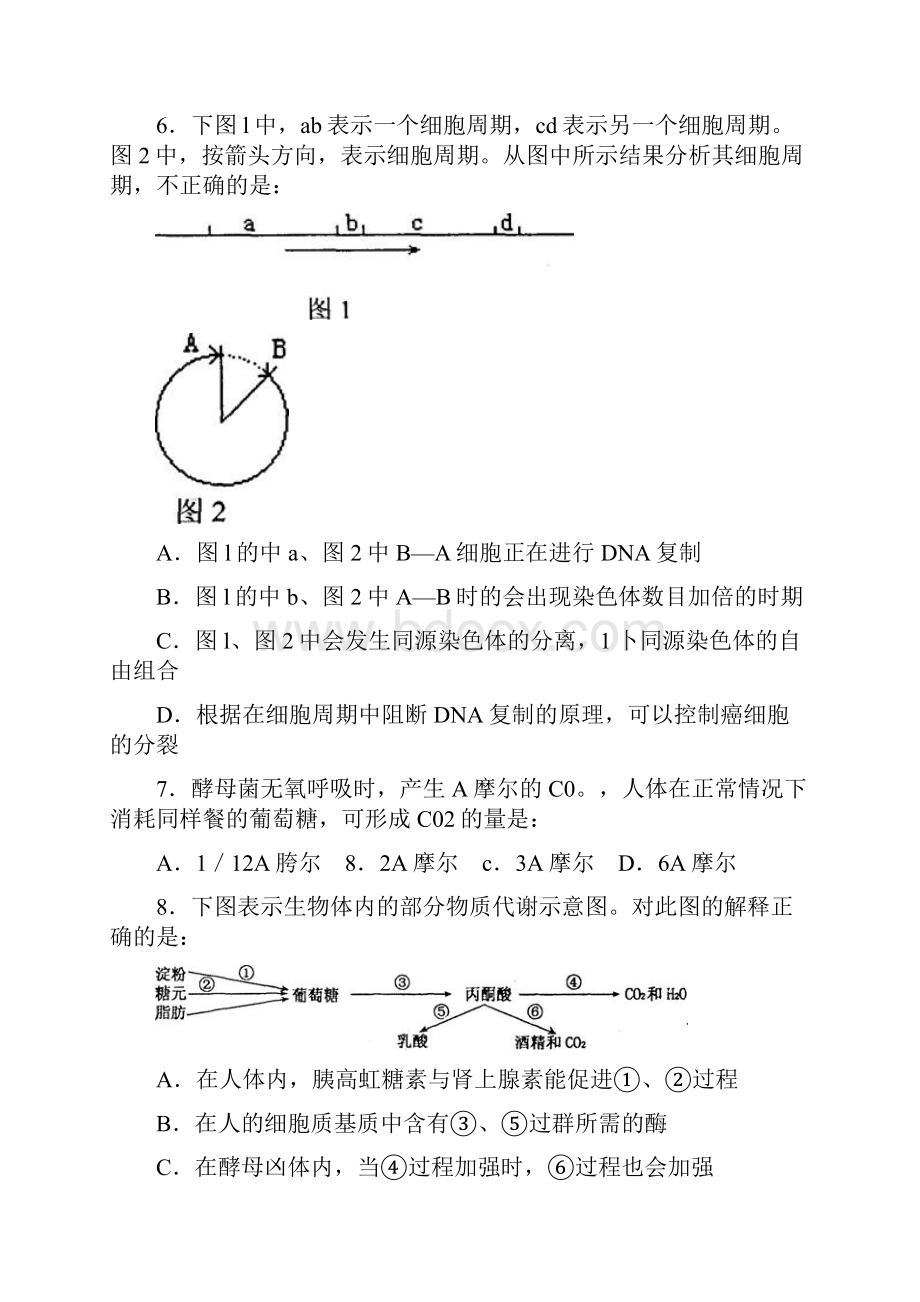 15高中生物竞赛模拟试题2Word文档下载推荐.docx_第2页