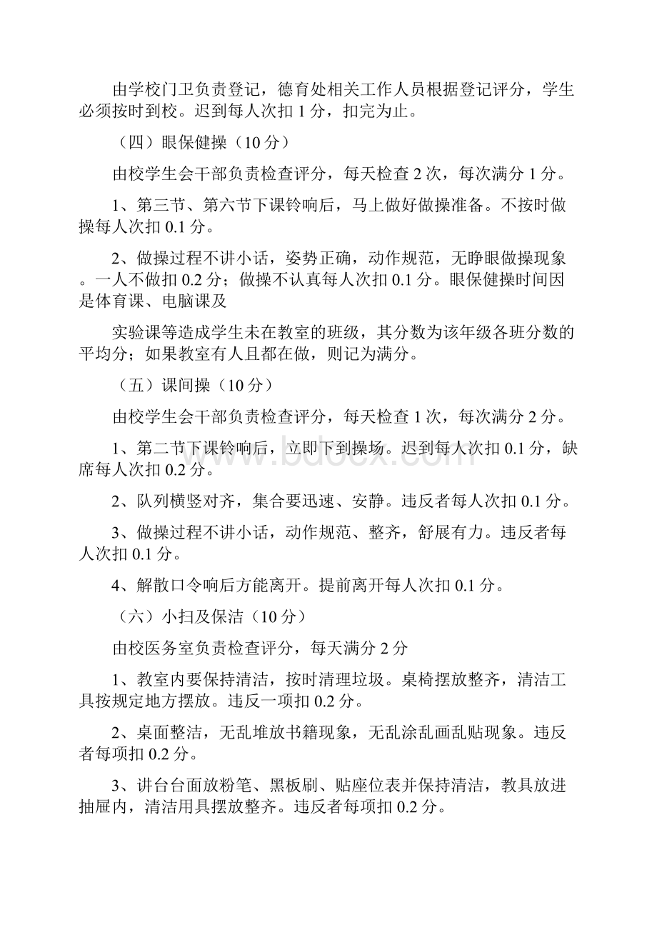 关于学校创文明班级的评比方案1.docx_第2页