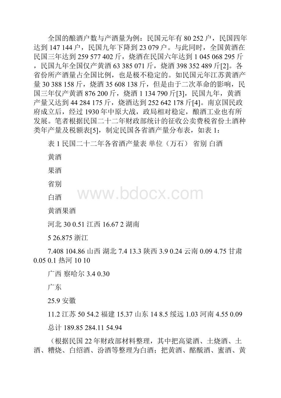 民国时期我国酒业的发展及其分布特征.docx_第3页