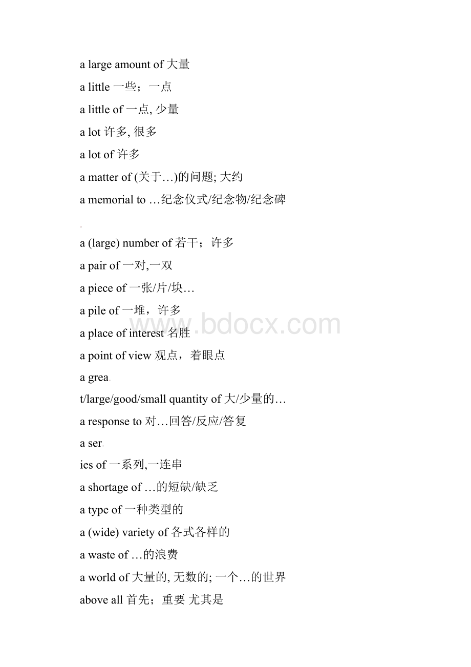 高考英语词汇和短语汇编 常考词组和短语大全字母AZWord格式.docx_第2页