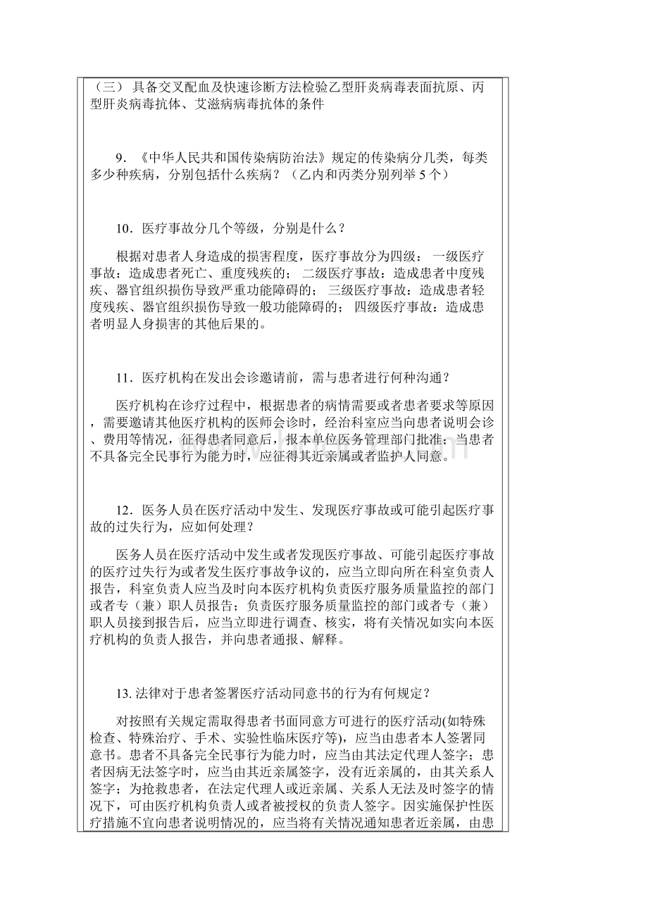 医院管理年法律法规试题文档格式.docx_第3页