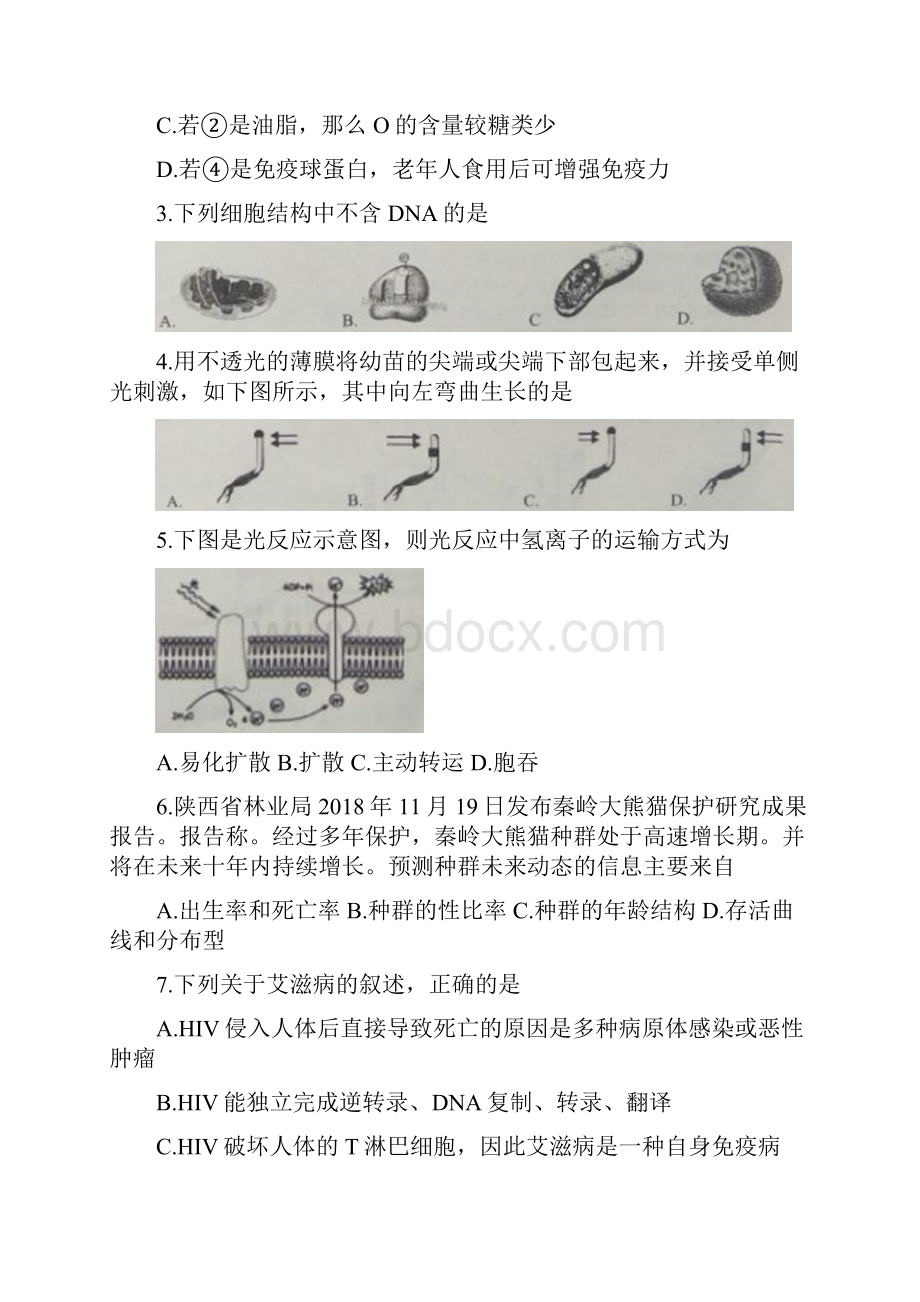 浙江省届高三生物适应性考试试题文档格式.docx_第2页