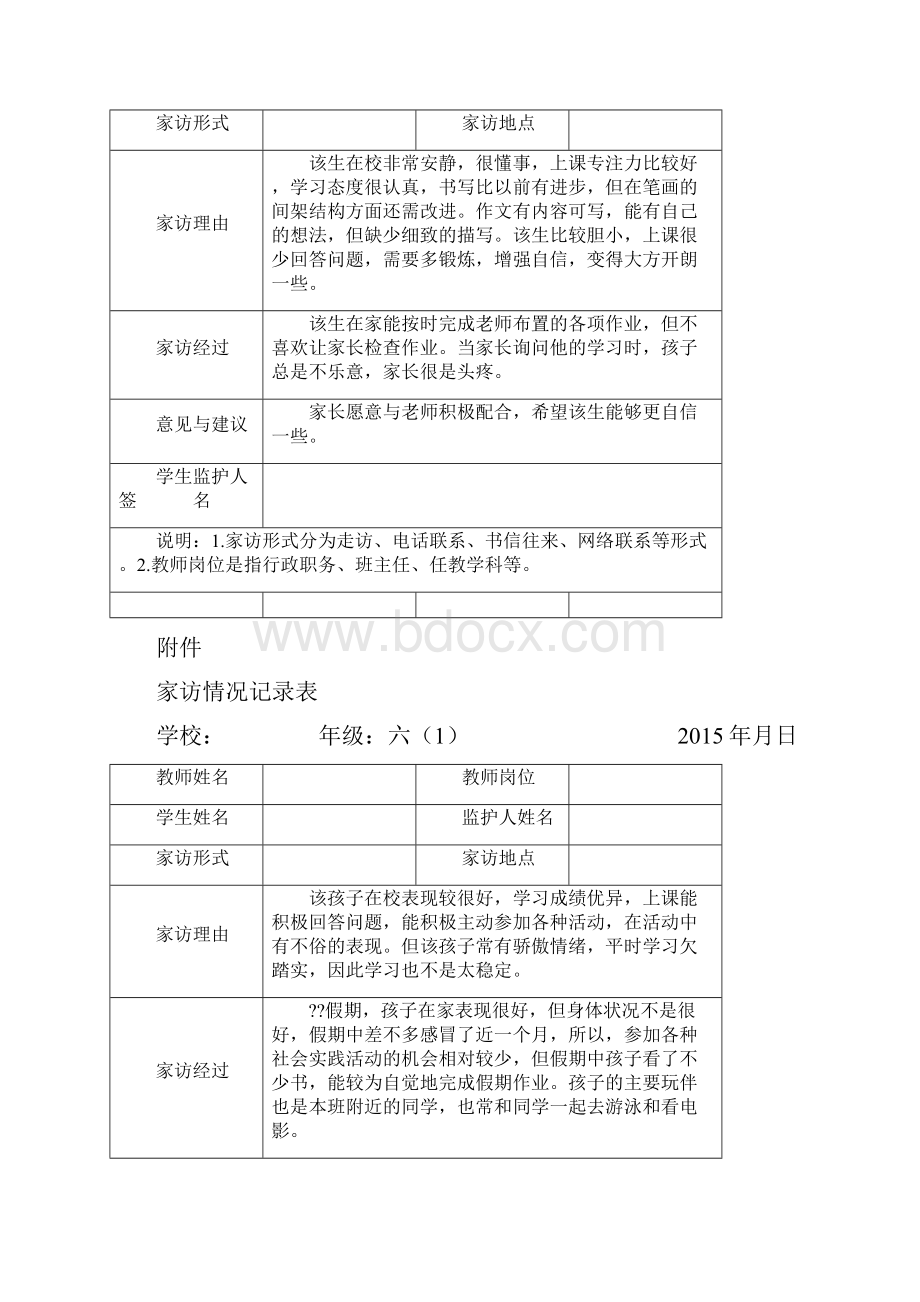 六年级家访情况记录表Word文档下载推荐.docx_第2页