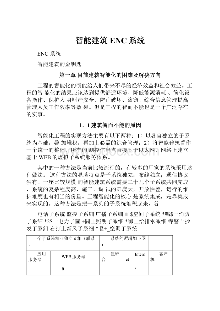 智能建筑ENC系统Word文档格式.docx