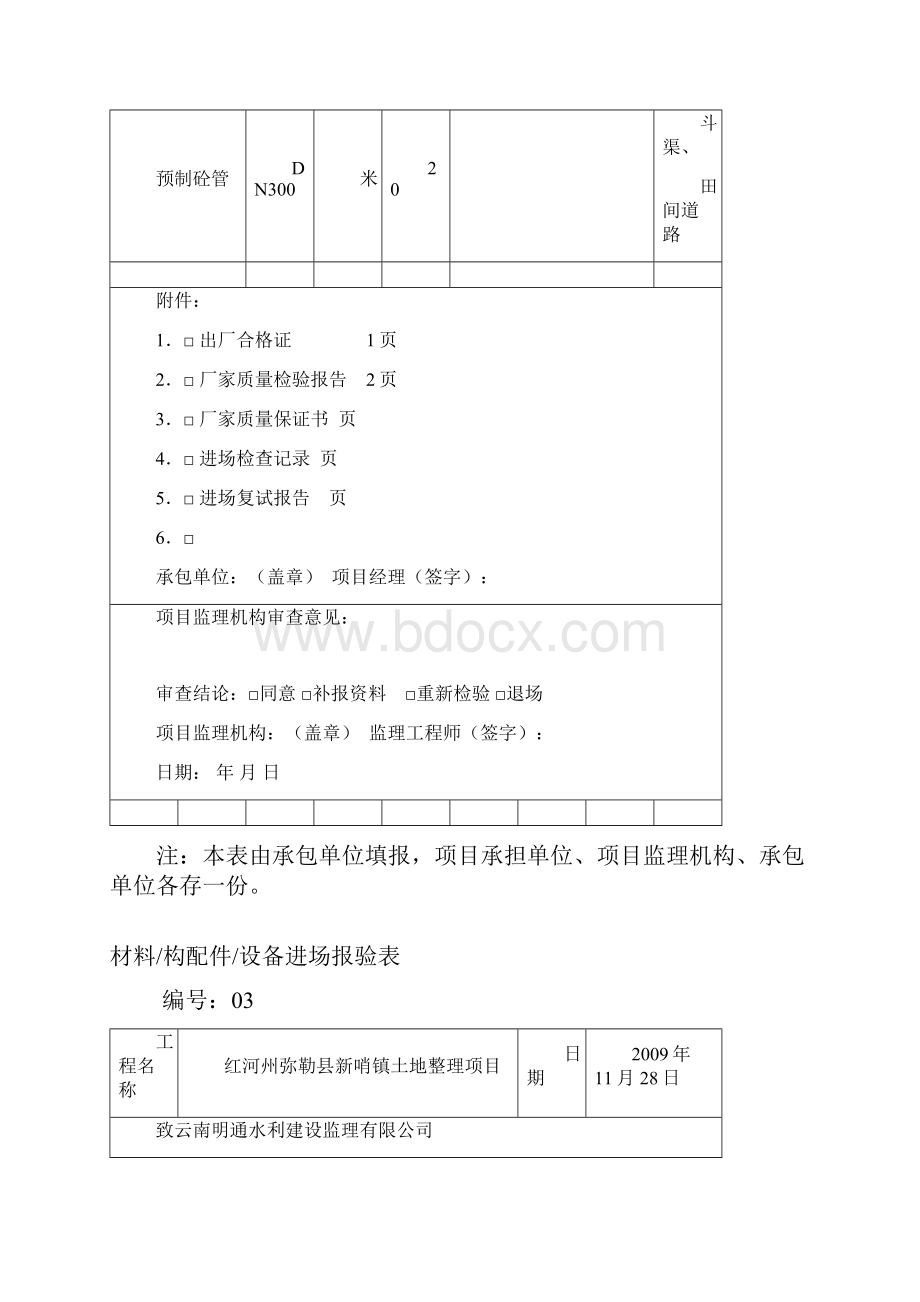 设备材料进场报验表Word文件下载.docx_第3页