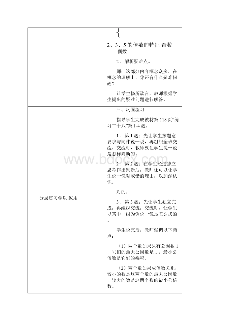 最新人教版五年级下册数学总复习导学案Word格式.docx_第3页