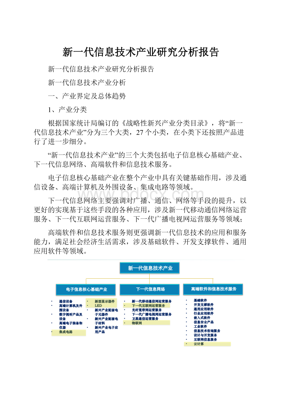 新一代信息技术产业研究分析报告.docx_第1页