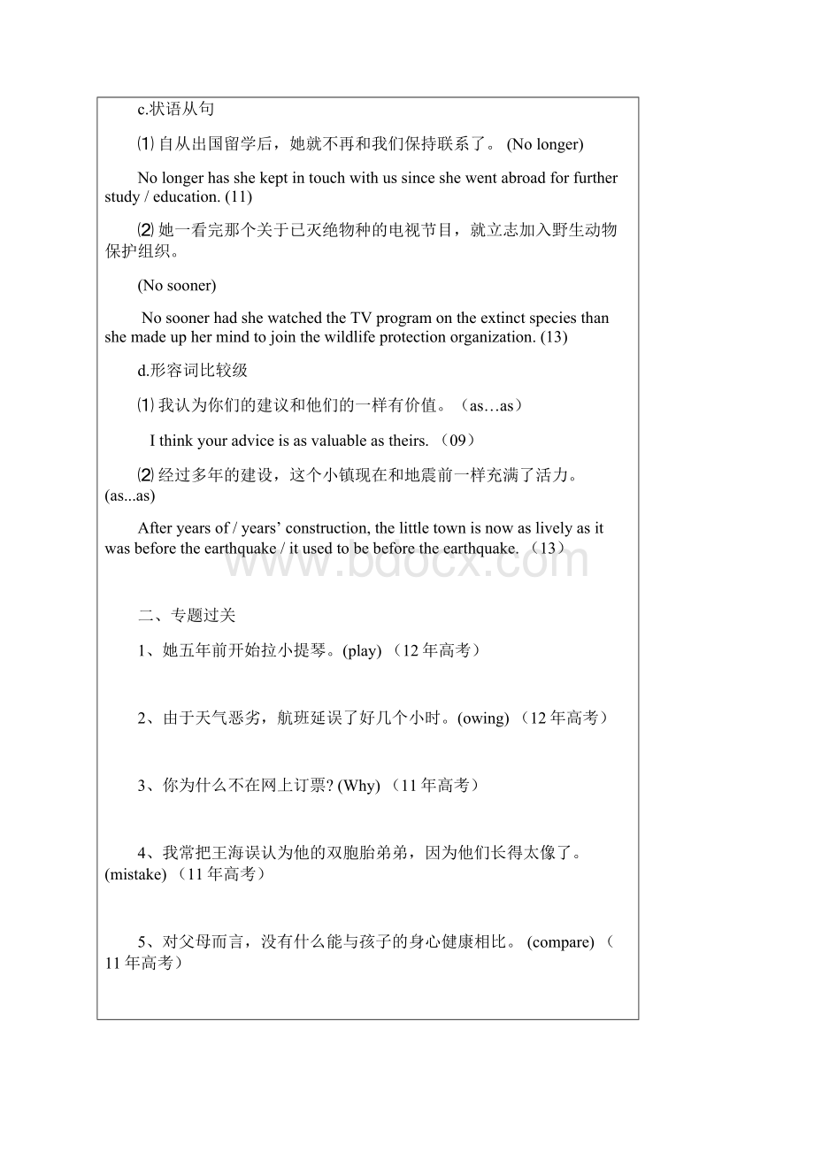 上海高考英语一模冲刺讲义翻译Word文档格式.docx_第3页