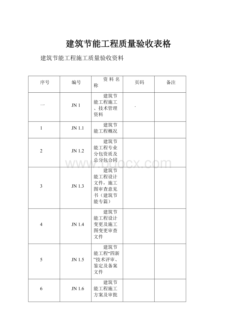 建筑节能工程质量验收表格.docx