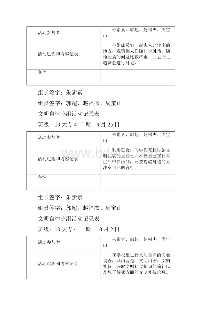 文明小组活动记录表.docx_第2页