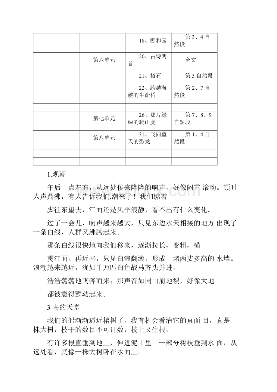 四年级上册语文素材课文背诵默写内容汇总 人教新课标word版.docx_第2页