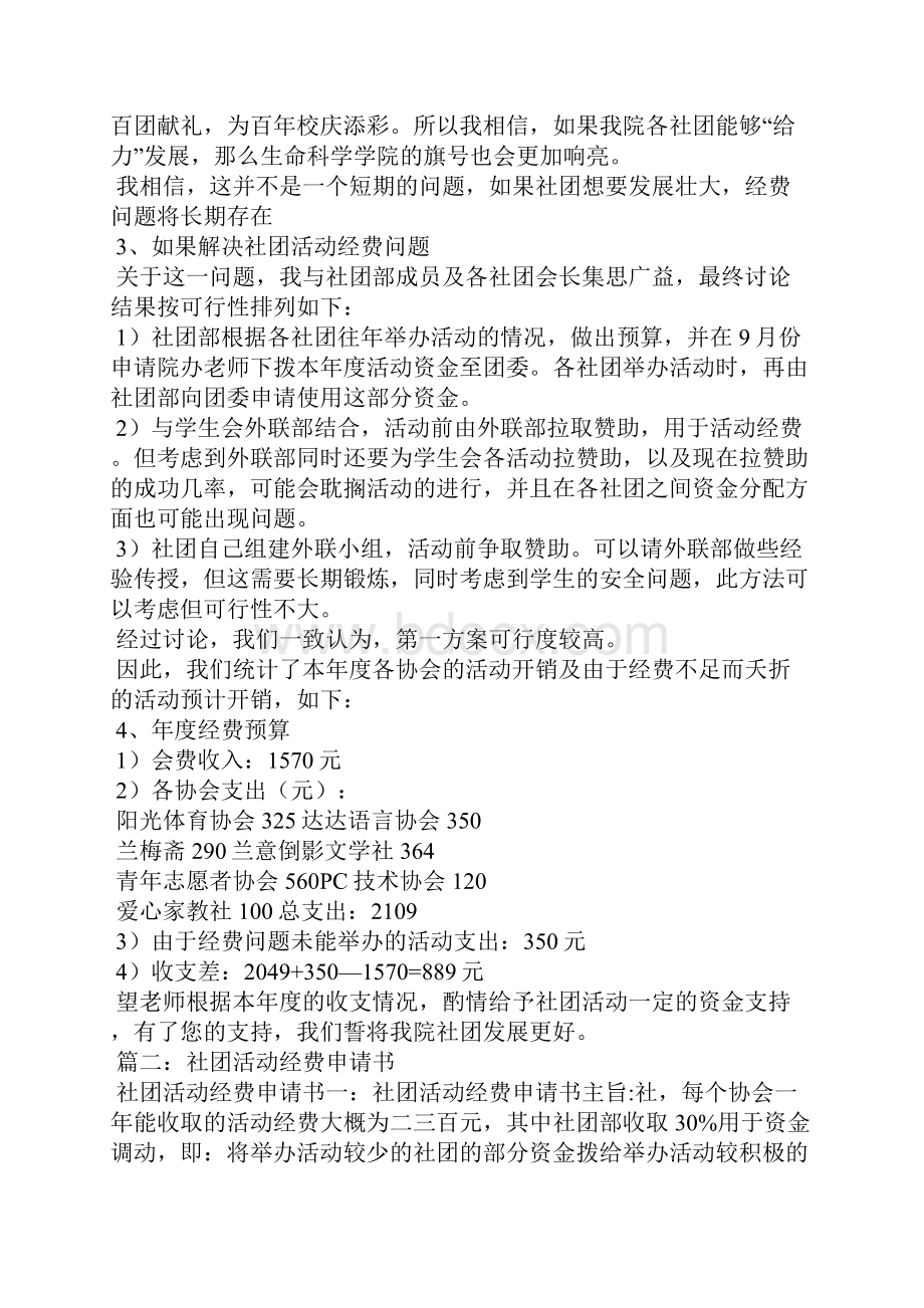 社团经费申请书Word文档下载推荐.docx_第2页