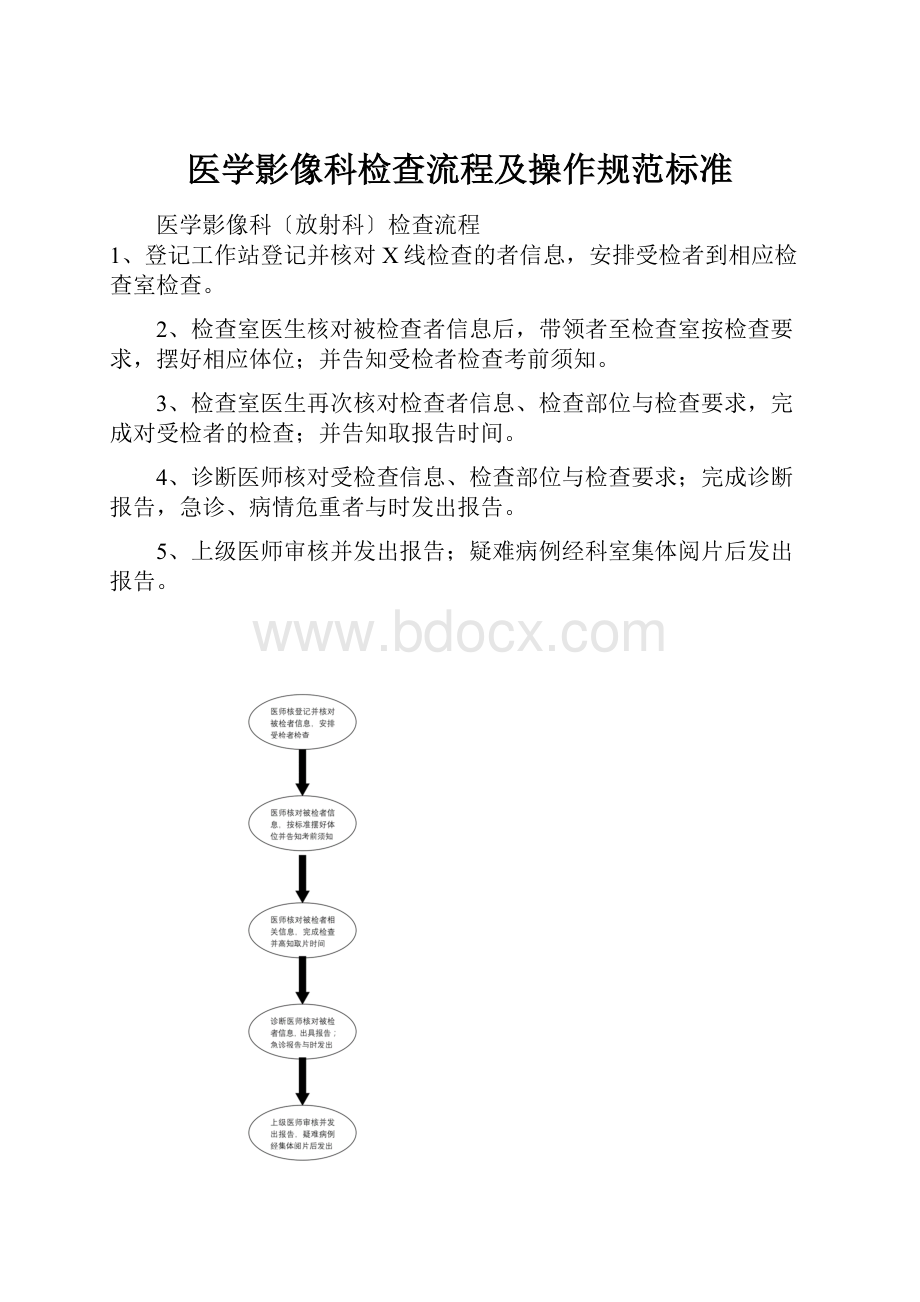 医学影像科检查流程及操作规范标准.docx