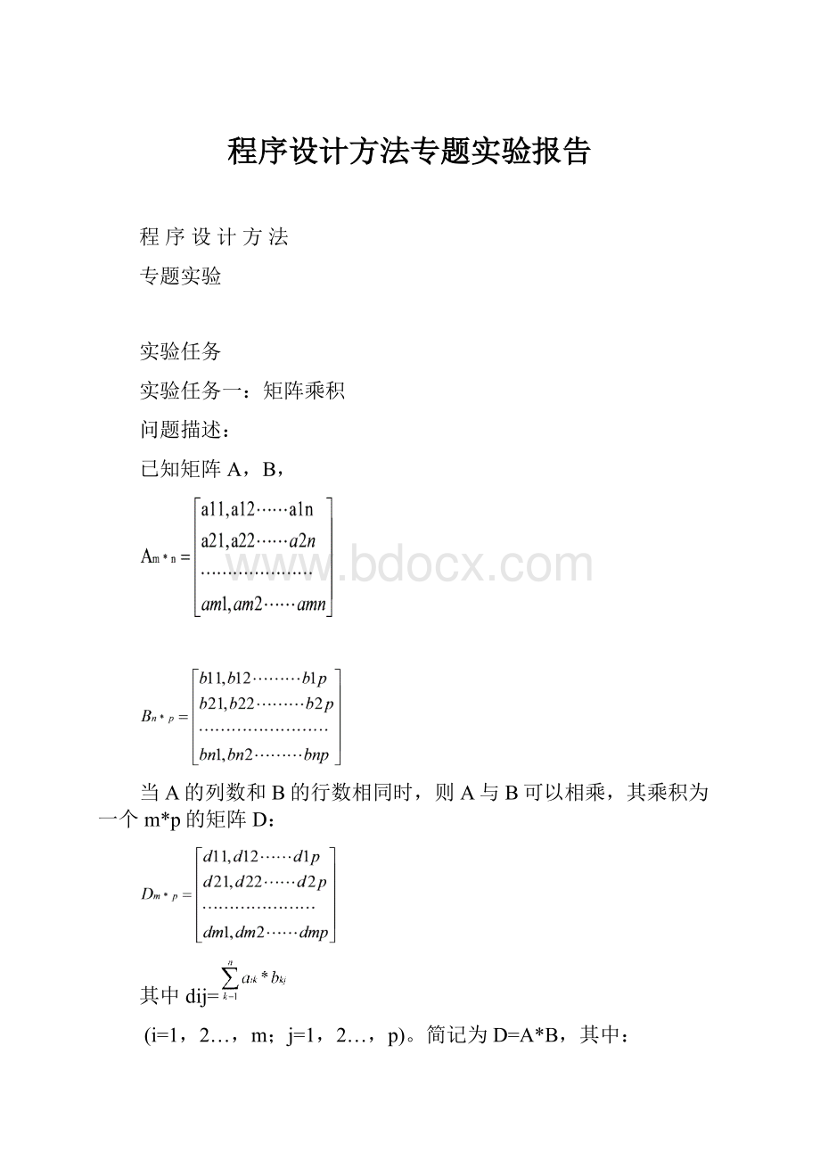 程序设计方法专题实验报告.docx_第1页