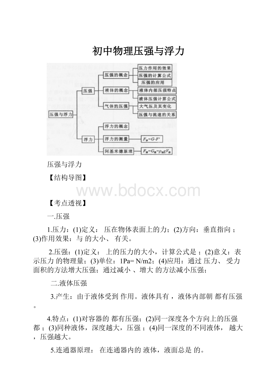 初中物理压强与浮力文档格式.docx