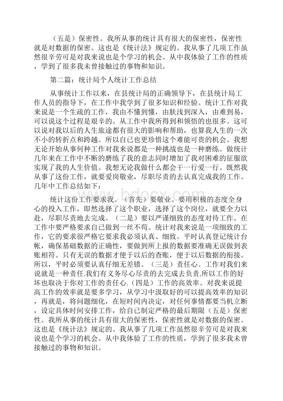 统计局个人统计工作总结.docx_第2页