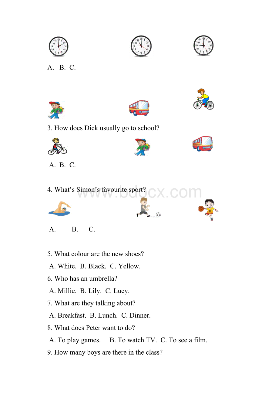 七年级英语上学期中试题牛津译林版word格式Word格式.docx_第2页