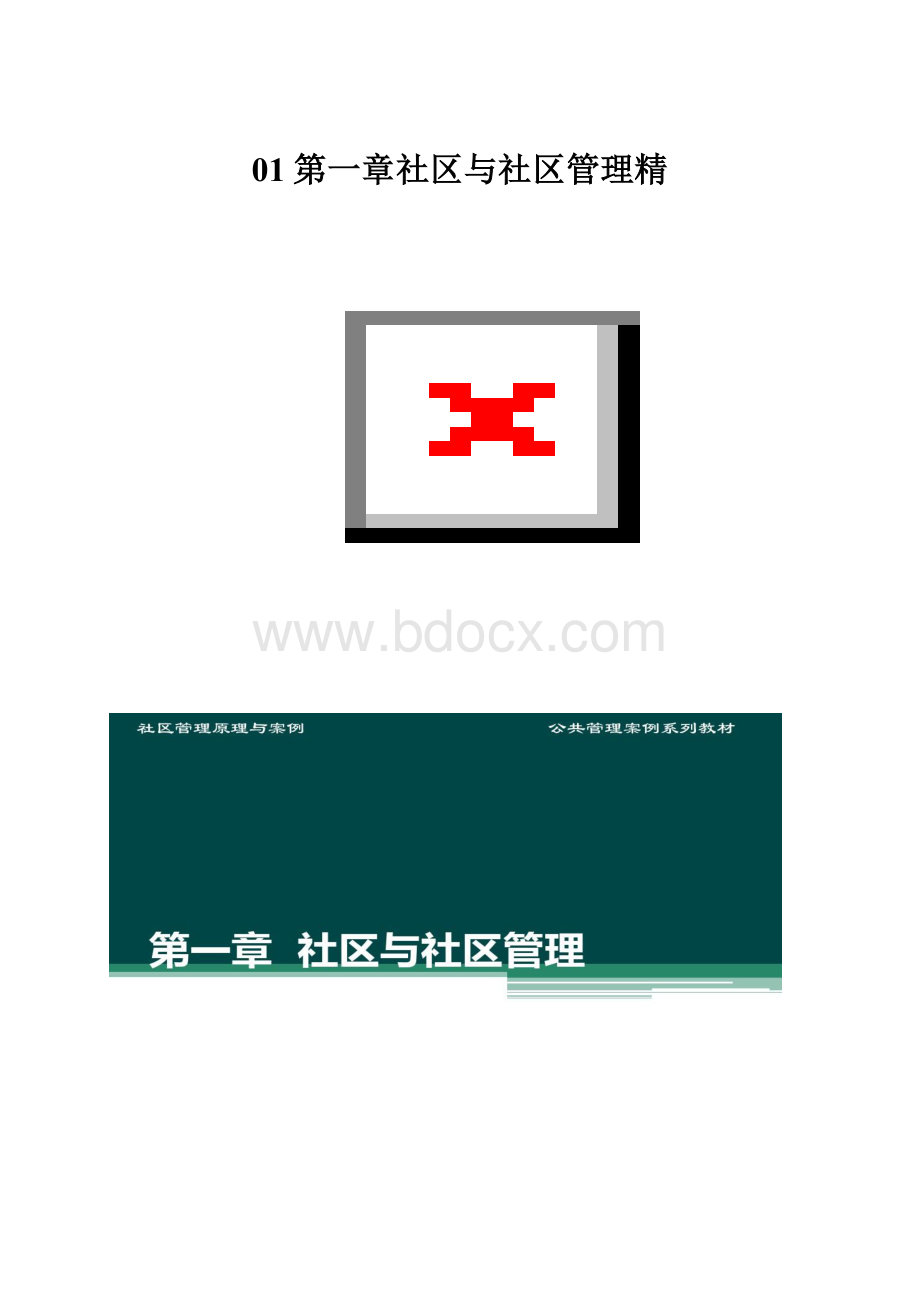 01第一章社区与社区管理精.docx