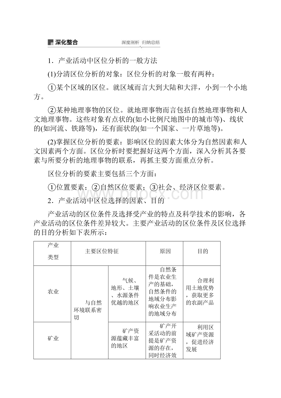 高考地理大一轮复习 第三章 第21讲 产业活动的区位条件和地域联系学案 湘教版必修2.docx_第2页