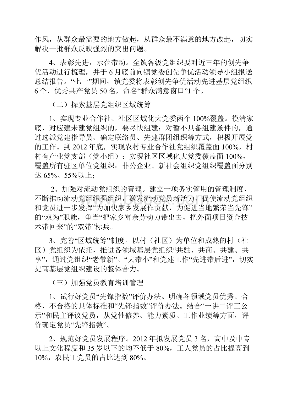 中共袁驿镇邵兴村党总支部委员会关于在创先争优活动中开展基层组织建设年的实施方案终稿Word下载.docx_第3页