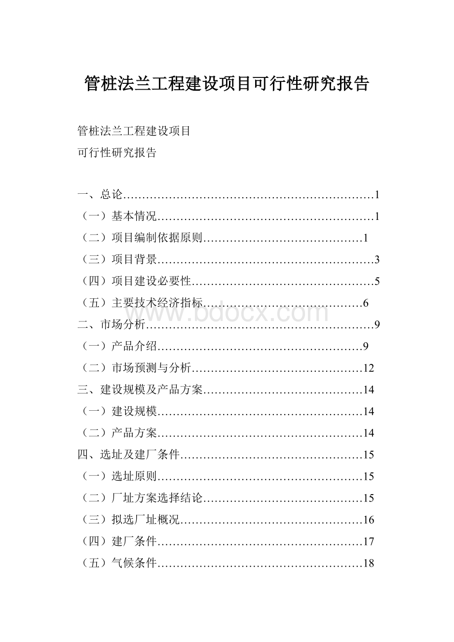 管桩法兰工程建设项目可行性研究报告.docx_第1页