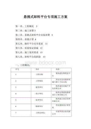 悬挑式卸料平台专项施工方案.docx