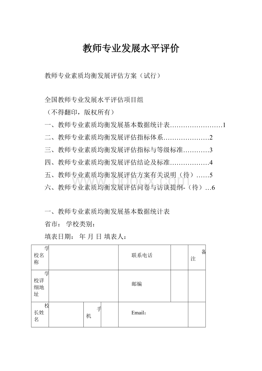 教师专业发展水平评价.docx