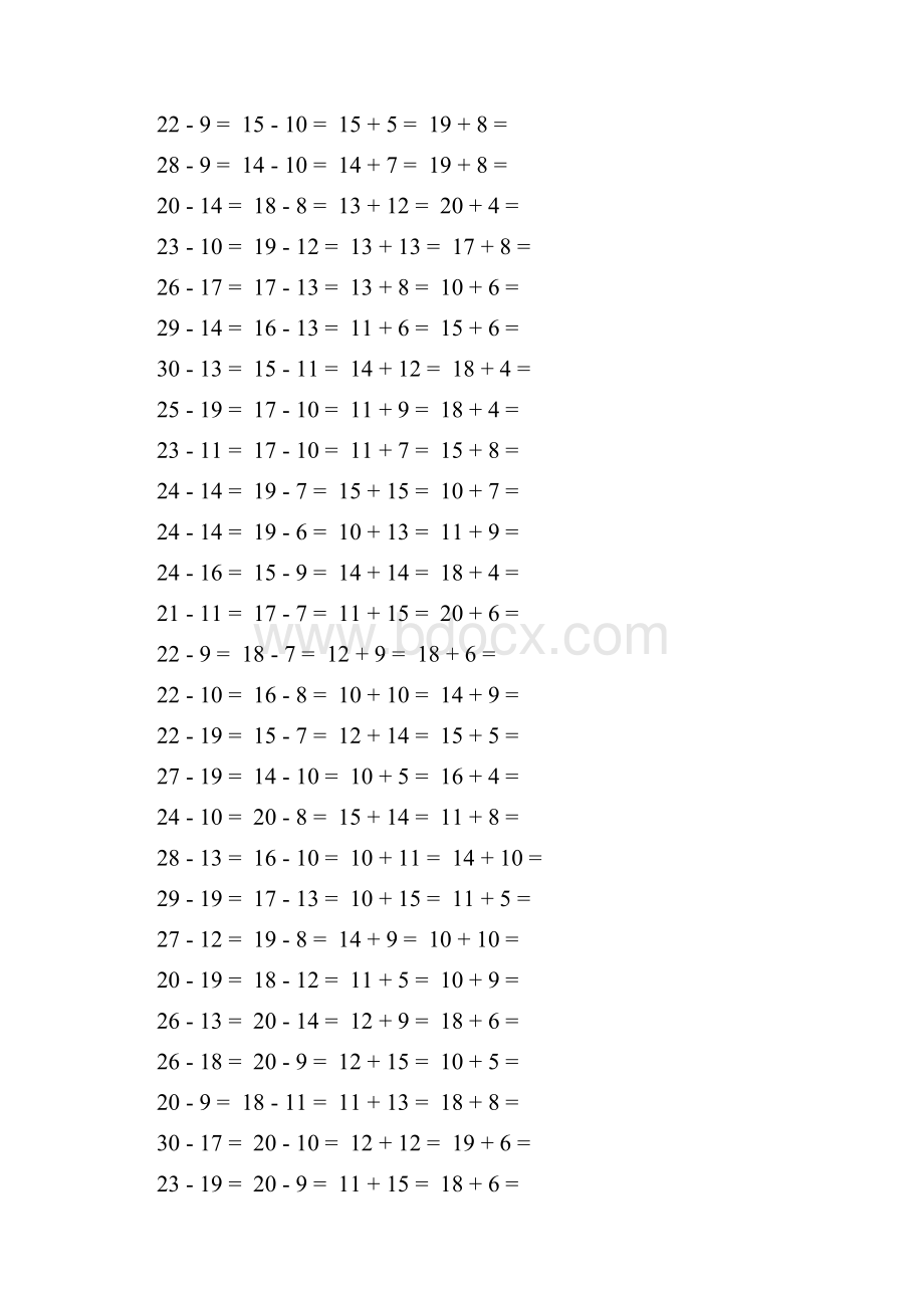 30以内加减法口算练习Word文档格式.docx_第2页