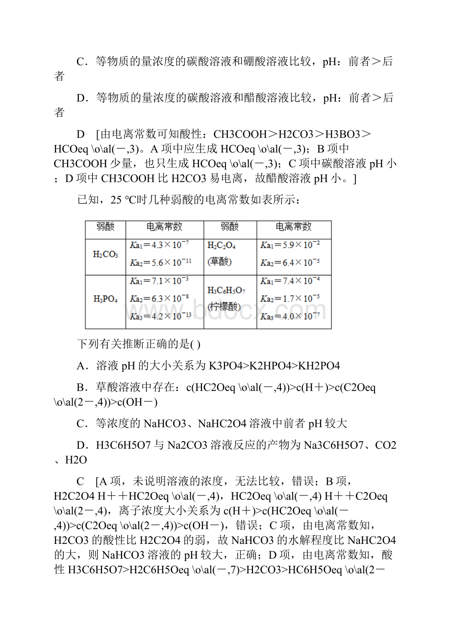 全高考化学水溶液四大平衡常数及应用考点解析.docx_第2页