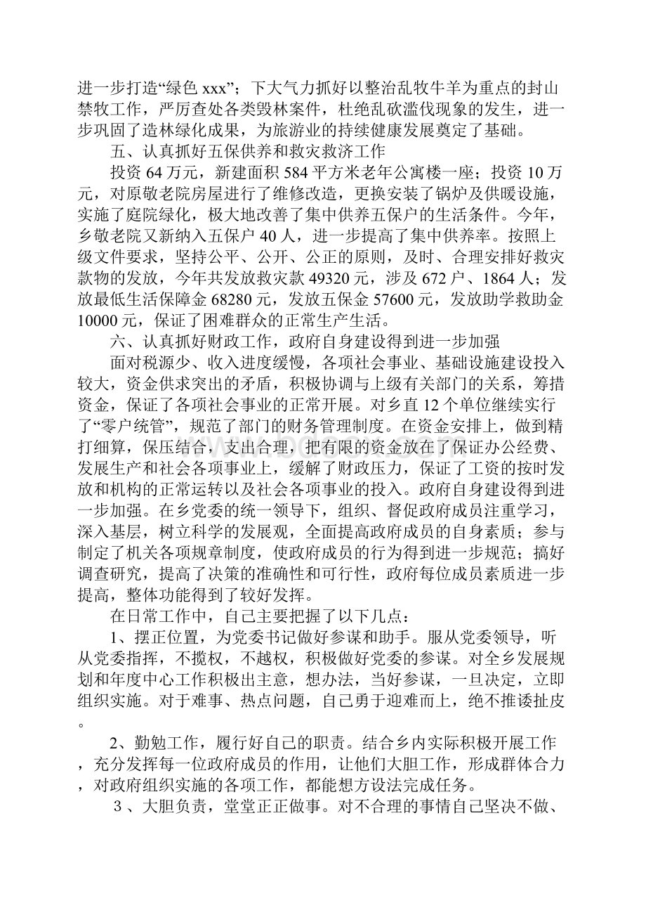 乡长某年度述职报告.docx_第3页