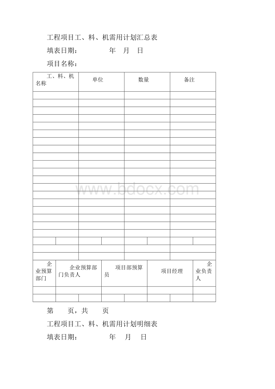 工程项目财务成本资金管理用表汇总Word文件下载.docx_第2页