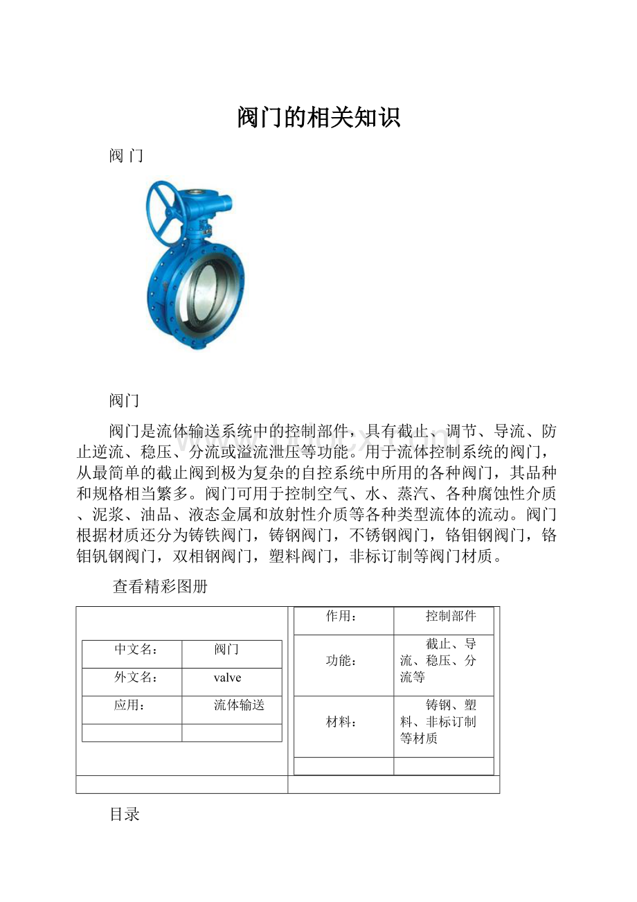 阀门的相关知识文档格式.docx