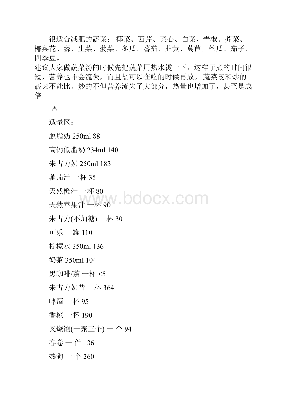 食品热量表运动消耗表文档格式.docx_第2页