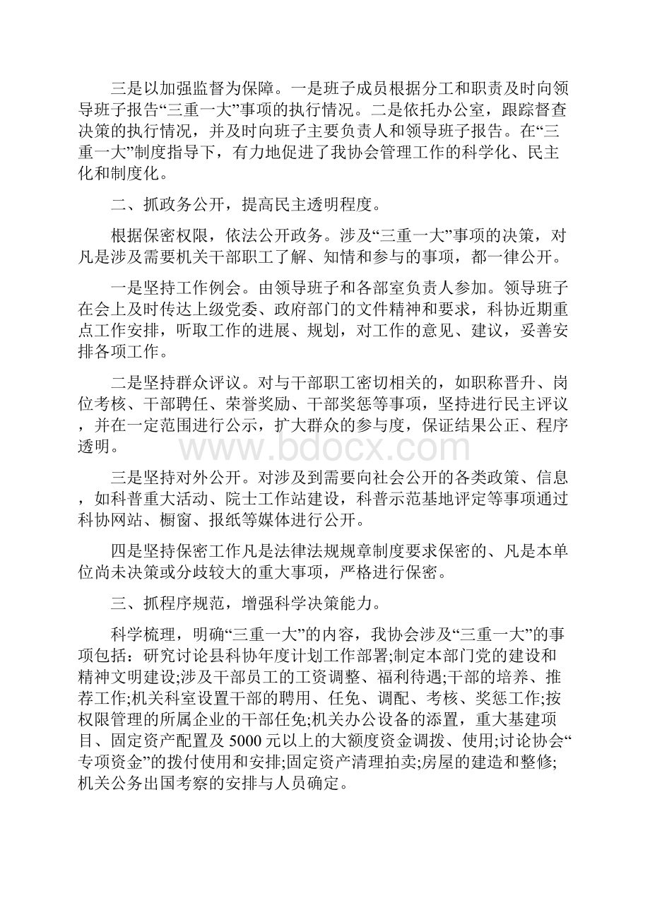 三重一大自查报告5篇文档格式.docx_第2页