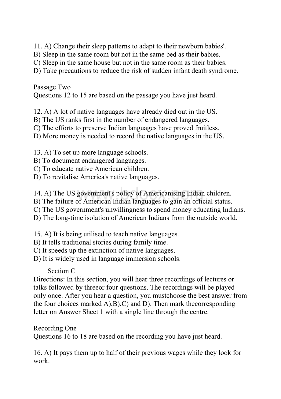 大学英语六级听力题目答案及原文第2套.docx_第3页