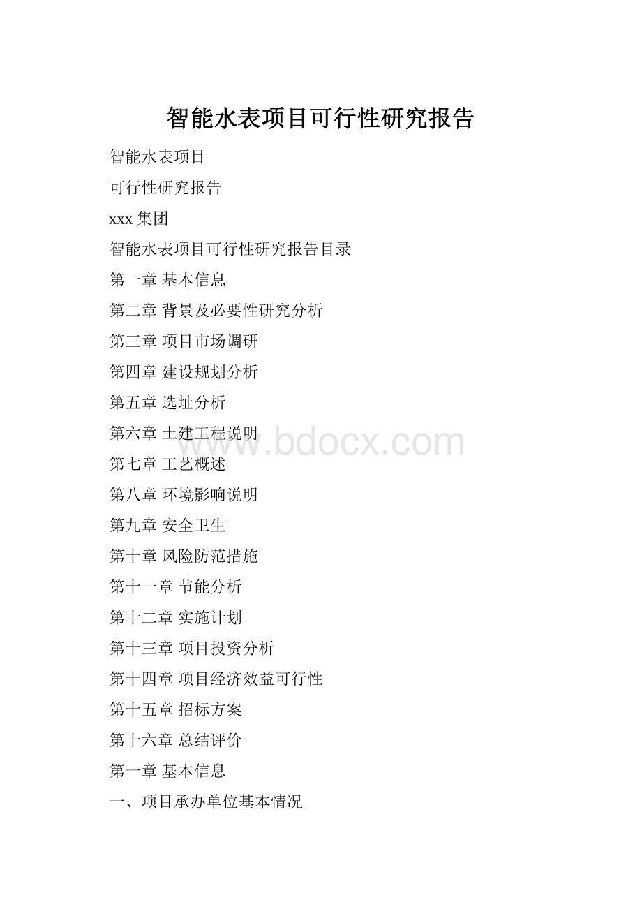 智能水表项目可行性研究报告Word下载.docx_第1页