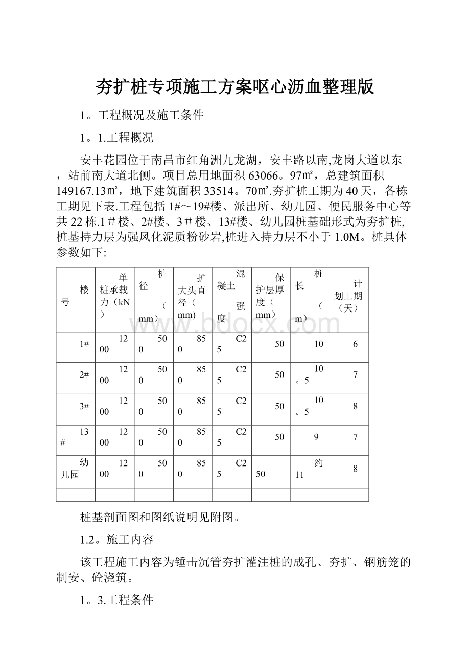 夯扩桩专项施工方案呕心沥血整理版文档格式.docx_第1页