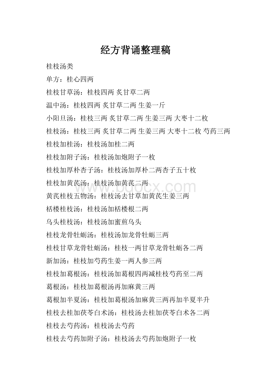 经方背诵整理稿.docx