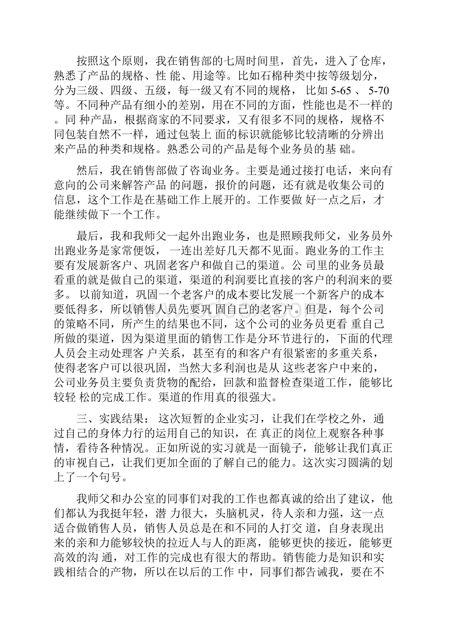 销售实习报告范文3000字共8篇文档格式.docx_第2页