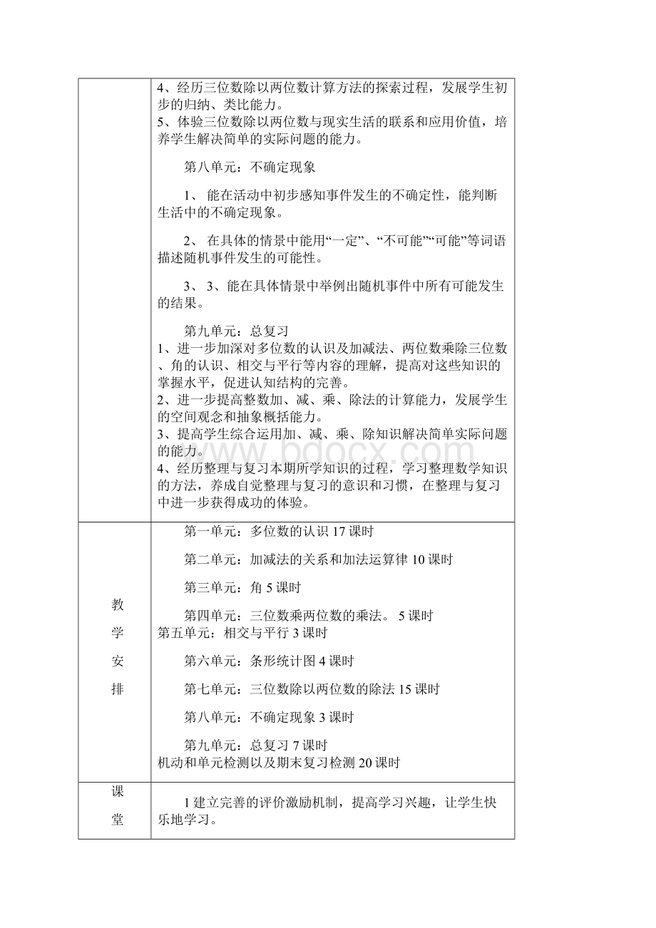 新西师版数学四年级上册导学案及计划.docx_第3页