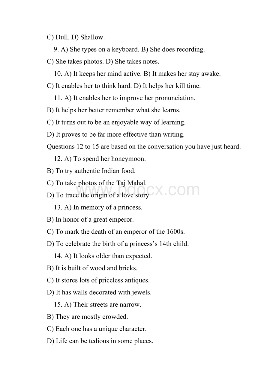大学英语四六级考试真题四级真题第一套.docx_第3页