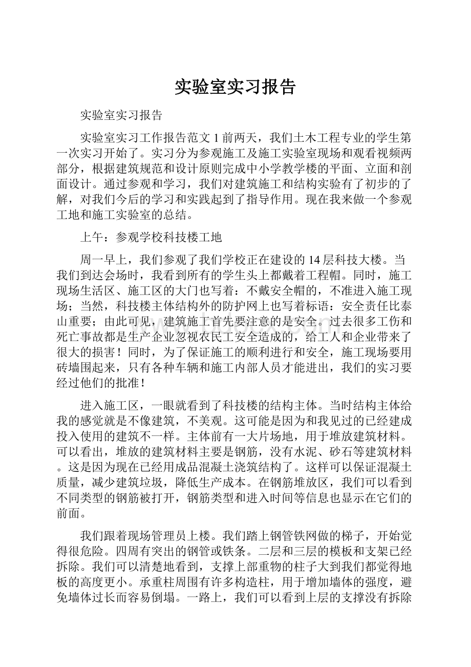 实验室实习报告.docx