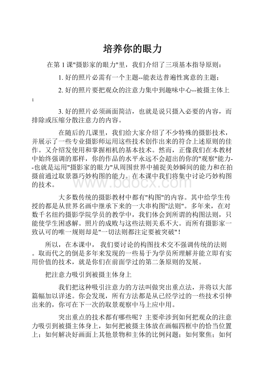 培养你的眼力文档格式.docx