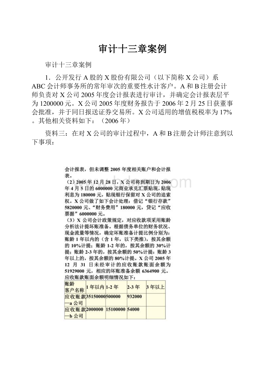 审计十三章案例文档格式.docx