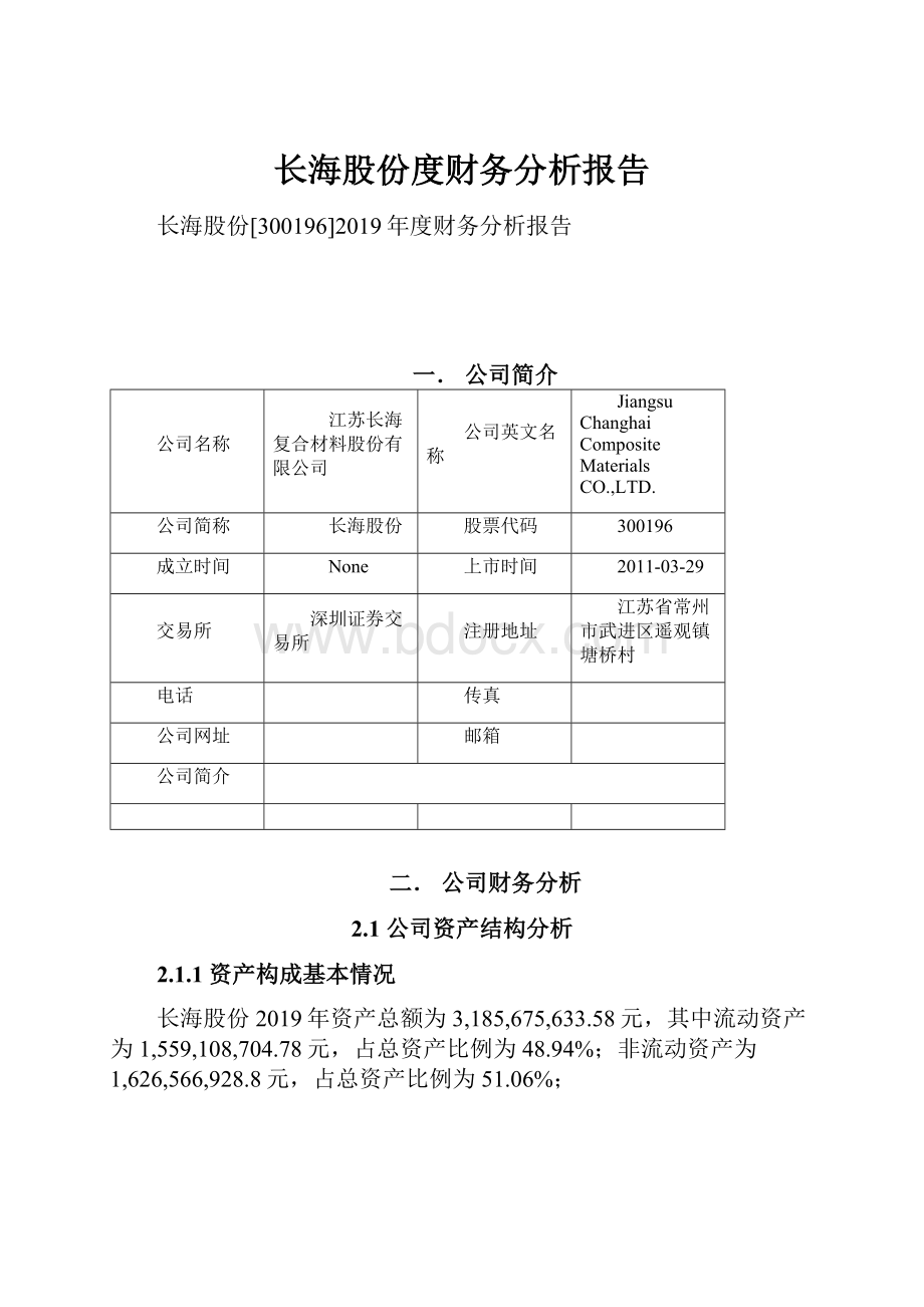 长海股份度财务分析报告.docx_第1页