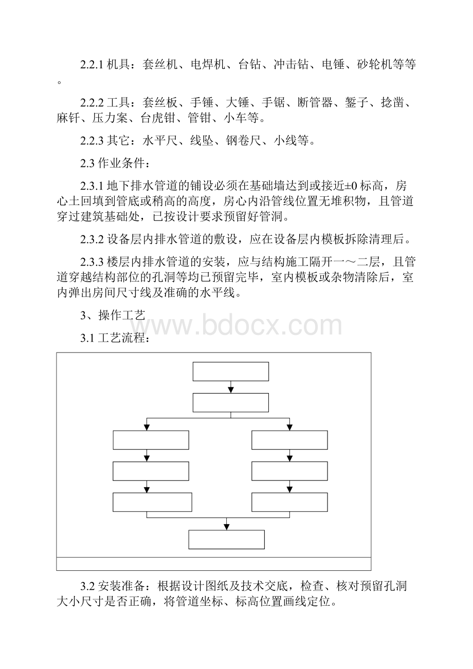 室内铸铁排水管道安装施工工艺标准.docx_第2页