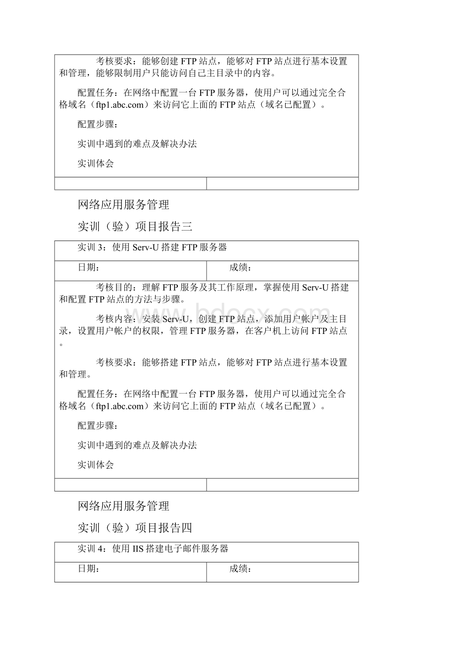 网络应用服务管理实验报告文档格式.docx_第2页