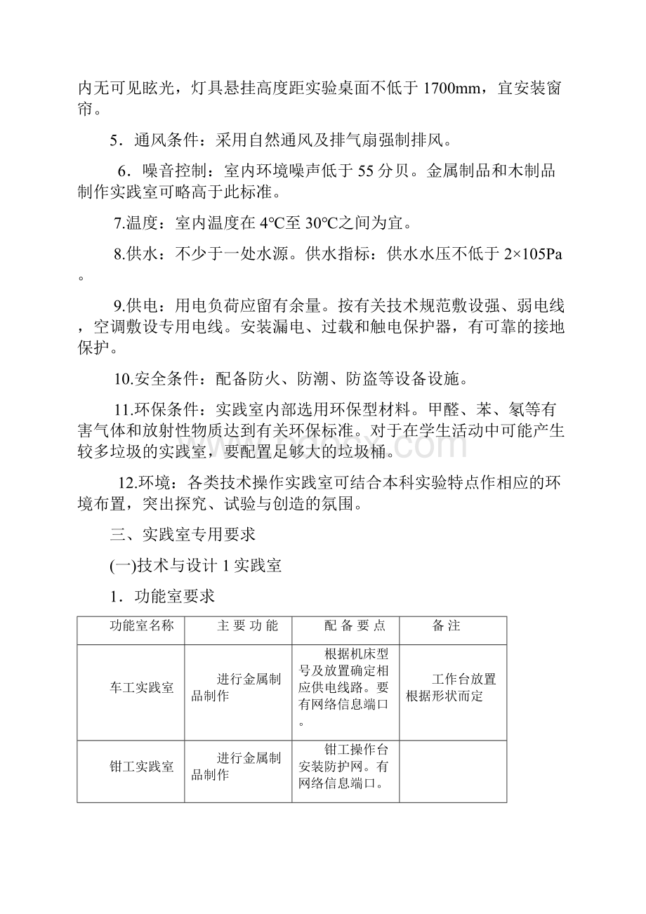 江苏省高级中学技术课程实践室场所装备标准Word文档格式.docx_第3页